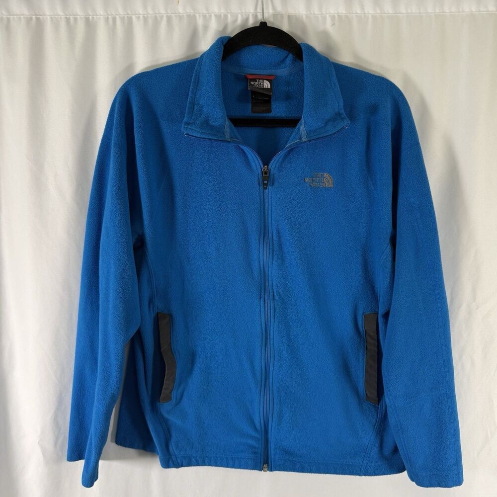 The North Face Jacket Men's Medium Blue Full Zip Long Sleeve Fleece